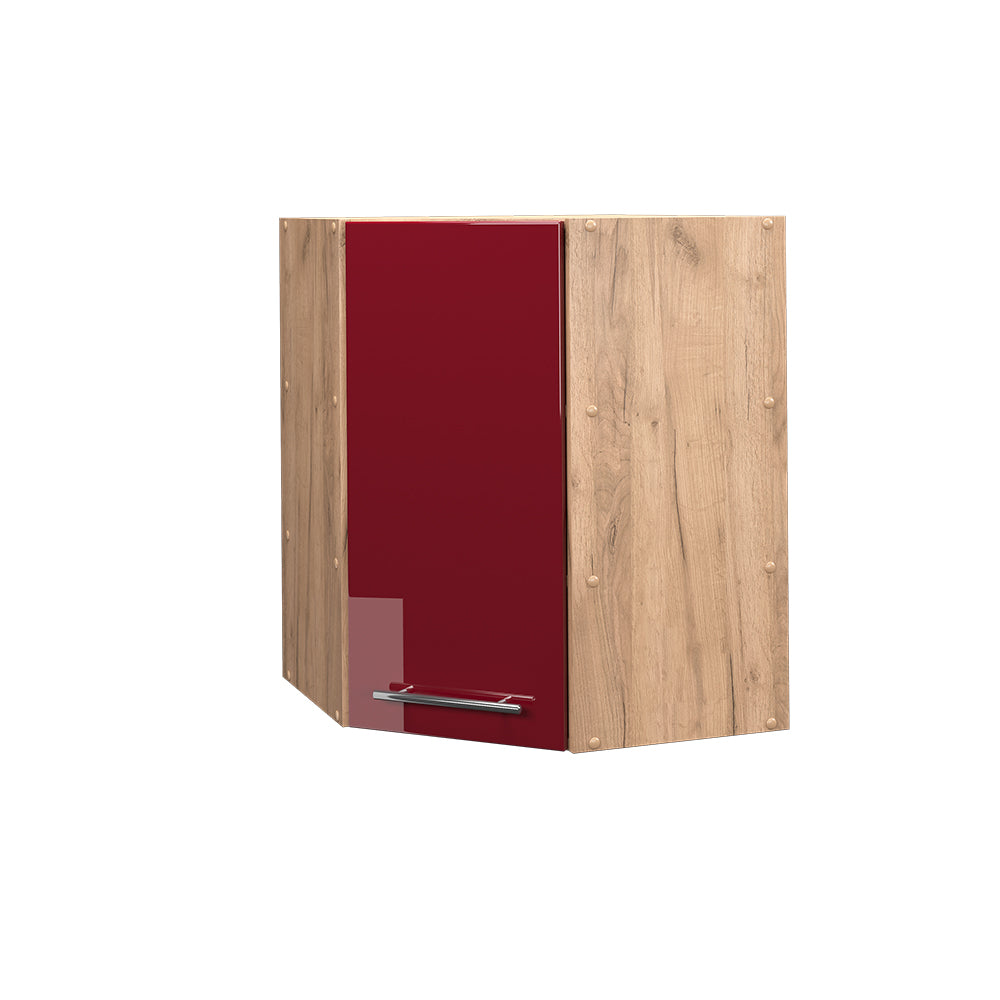 Vicco Mobile angolare da cucina Rosso bordeaux lucido 57 cm