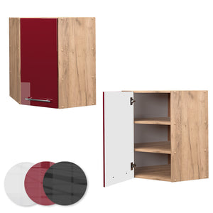 Vicco Mobile angolare da cucina Rosso bordeaux lucido 57 cm