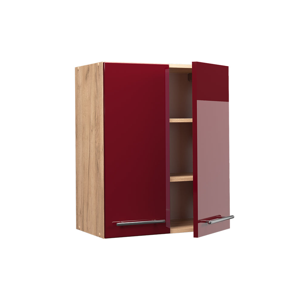 Vicco Pensile da cucina Rosso bordeaux lucido 60 cm