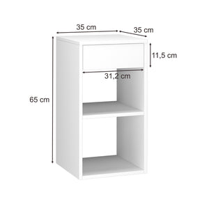 Vicco Comodini camera da letto Bianco 35 x 65 cm