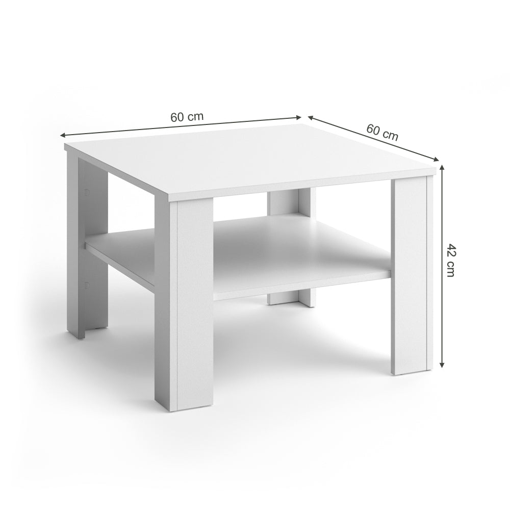 Vicco Tavolino da salotto Bianco 60 x 60 cm