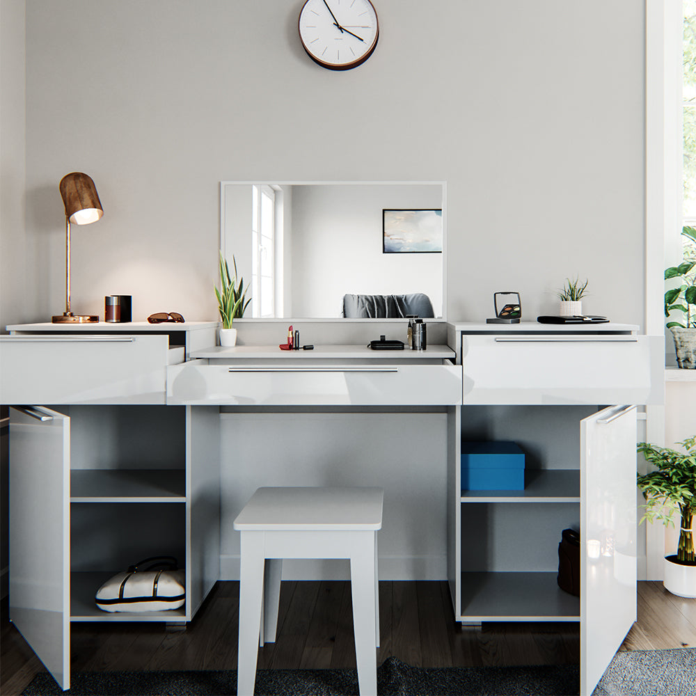 Vicco Tavolo da toeletta Bianco 190 cm