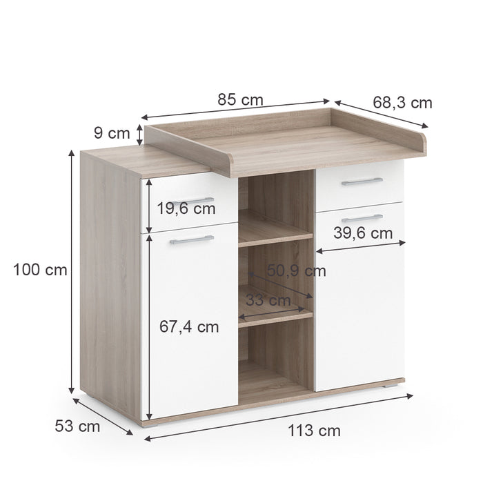 Vicco Fasciatoio Sonoma 113 x 109 cm