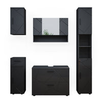 Vicco Set mobili bagno Antracite lucido 5 parti