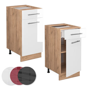 Vicco Mobiletto base per cucina Bianco lucido 40 cm , PL Antracite