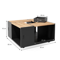 Vicco Tavolino da salotto Antracite 80 x 80 cm