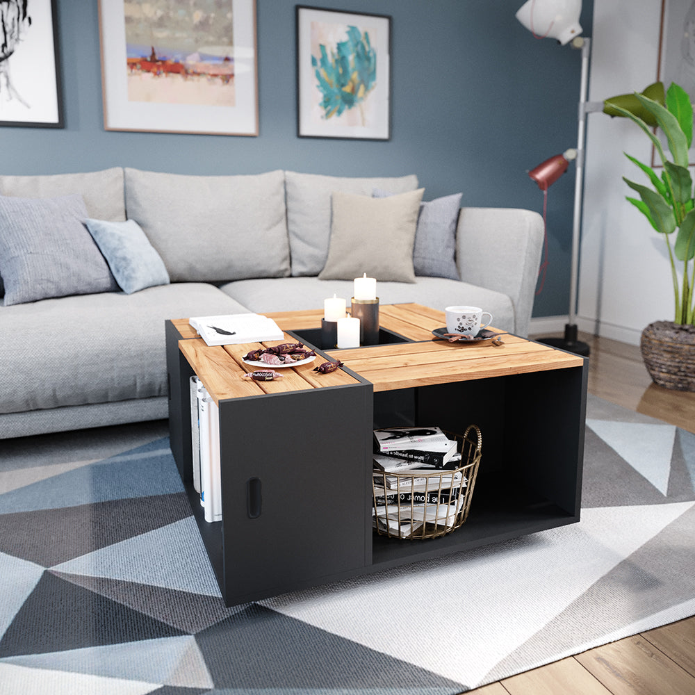 Vicco Tavolino da salotto Antracite 80 x 80 cm