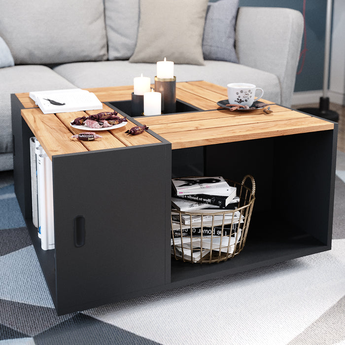 Vicco Tavolino da salotto Antracite 80 x 80 cm