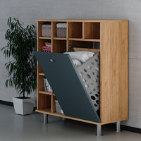 Vicco Armadietto da bagno con portabiancheria Verde 78.4 x 91.6 cm