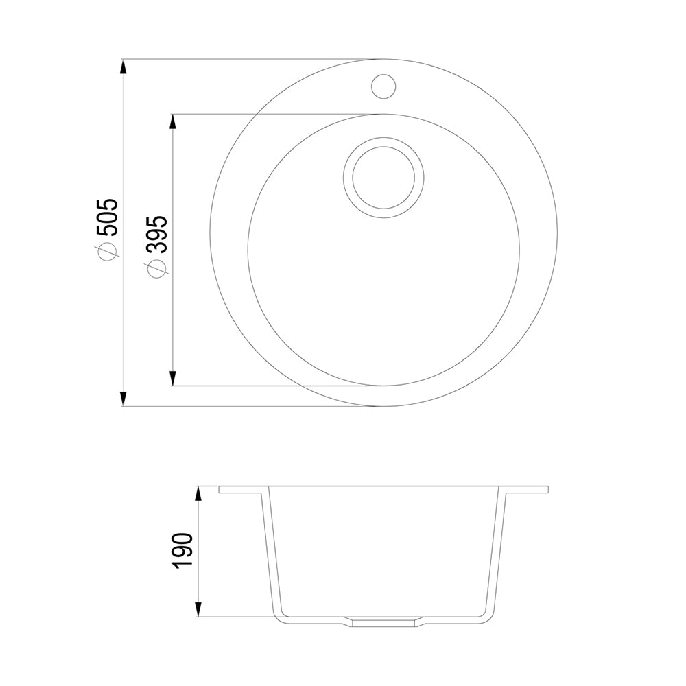 Bergström Lavello Calcestruzzo 50.5 x 50.5 cm Rotondo
