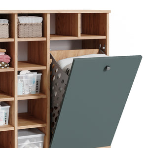 Vicco Armadietto da bagno con portabiancheria Verde 78.4 x 91.6 cm