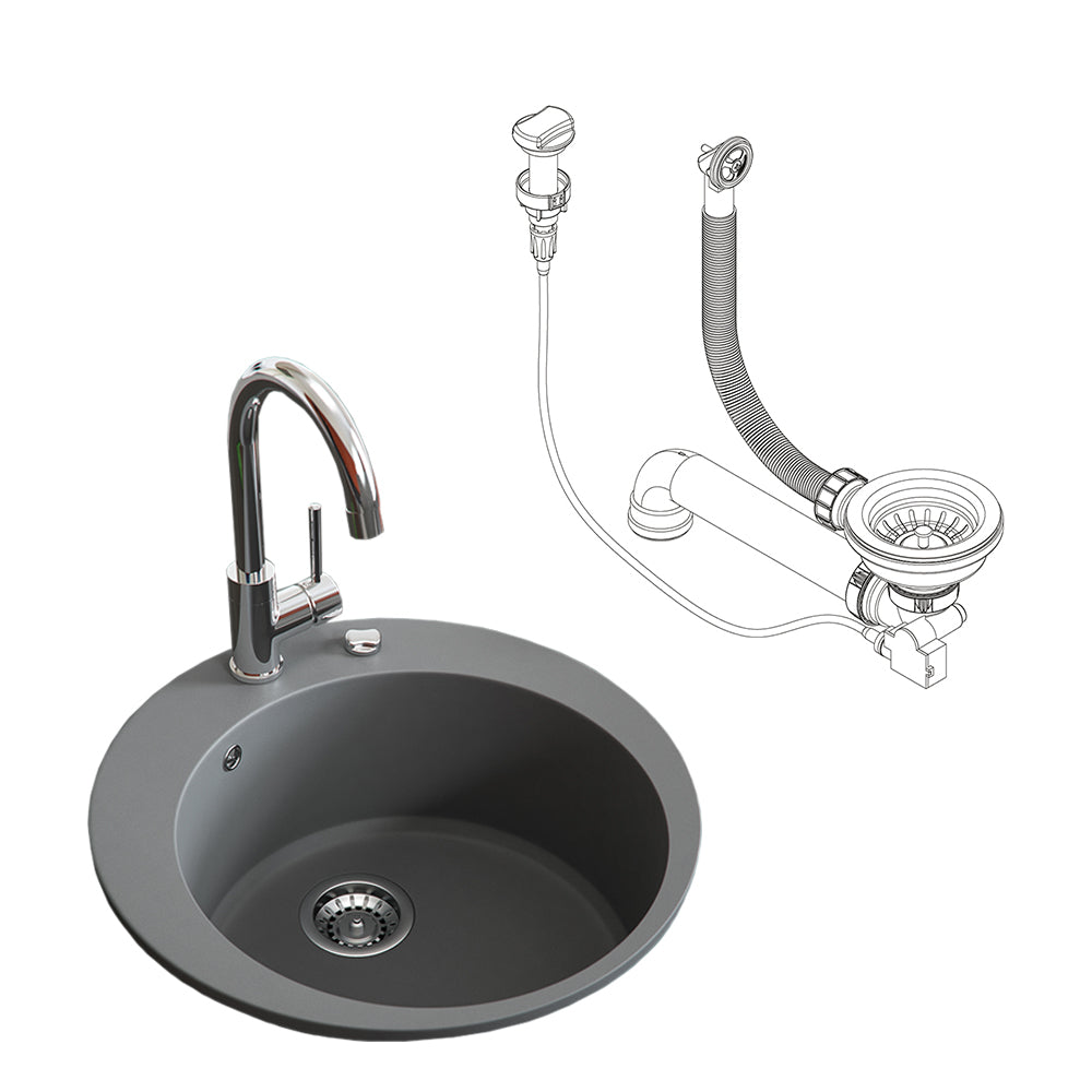 Bergström Lavello Grigio 50.5 x 50.5 cm Rotondo