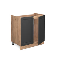 Vicco Mobile lavello cucina Antracite-oro 80 cm , PL Rovere