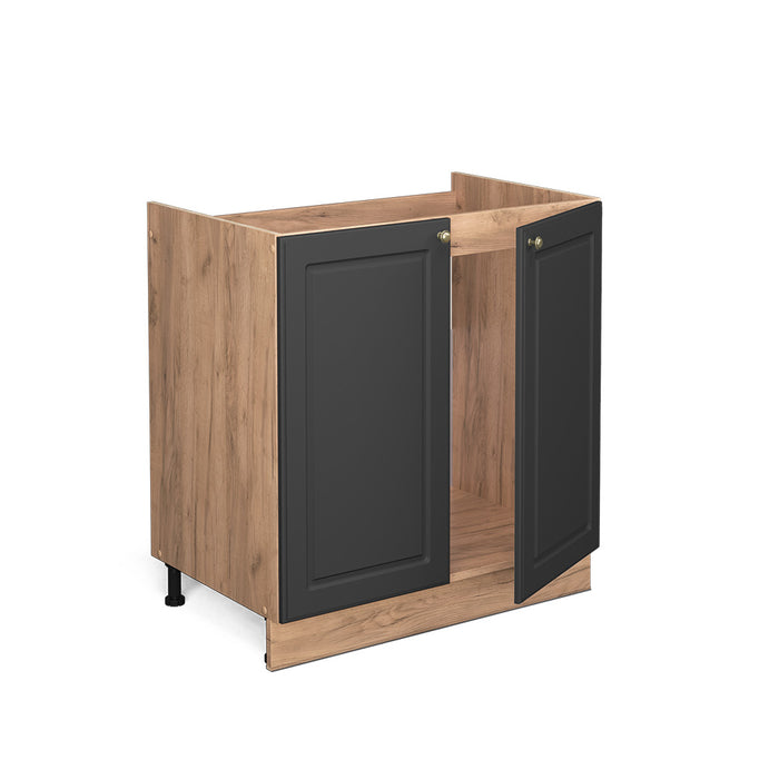 Vicco Mobile lavello cucina Antracite-oro 80 cm , PL Marmo