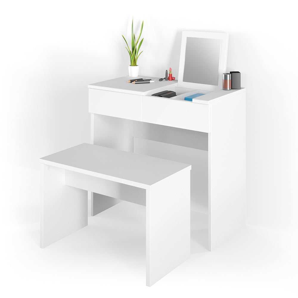 Vicco Panca Bianco 70 cm per tavolo da toeletta