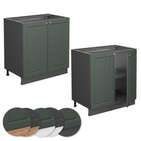Vicco Mobile lavello cucina Verde-oro Country House 80 cm con ripiano, PL Antracite