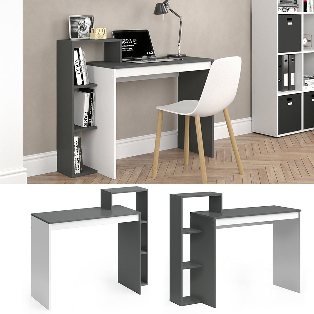 Vicco Scrivania con ripiani Antracite/bianco 110 x 40 cm