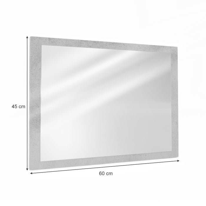 Vicco Specchio bagno Calcestruzzo 45 x 60 cm