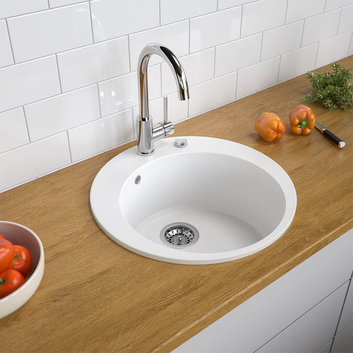 Bergström Lavello Bianco 50.5 x 50.5 cm Rotondo