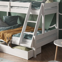 Vitalispa Letto a castello Bianco 120x200 / 80x200 cm con cassetti