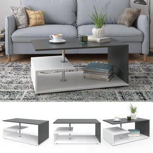 Vicco Tavolino da salotto Bianco/antracite 91 x 52,6 cm