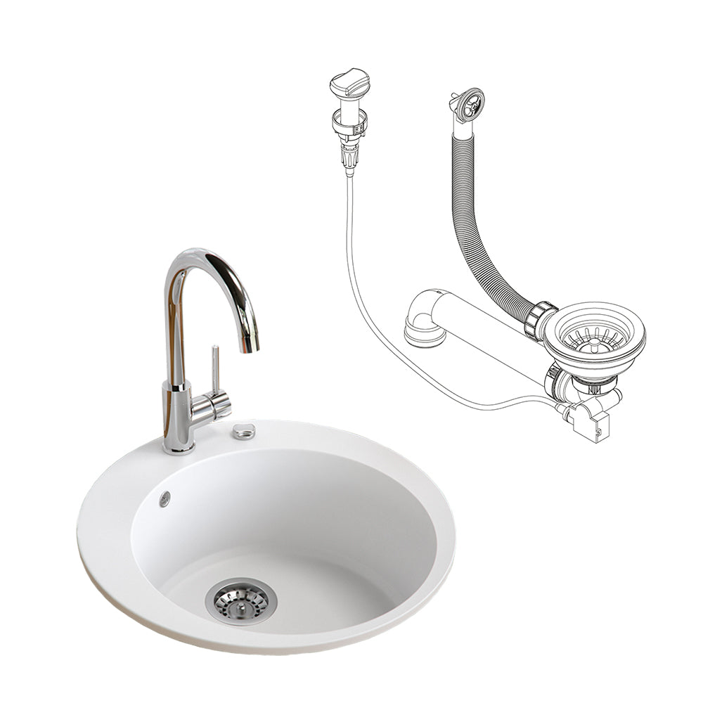 Bergström Lavello Bianco 50.5 x 50.5 cm Rotondo