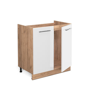 Vicco Mobile lavello cucina Bianco lucido 80 cm , PL Antracite