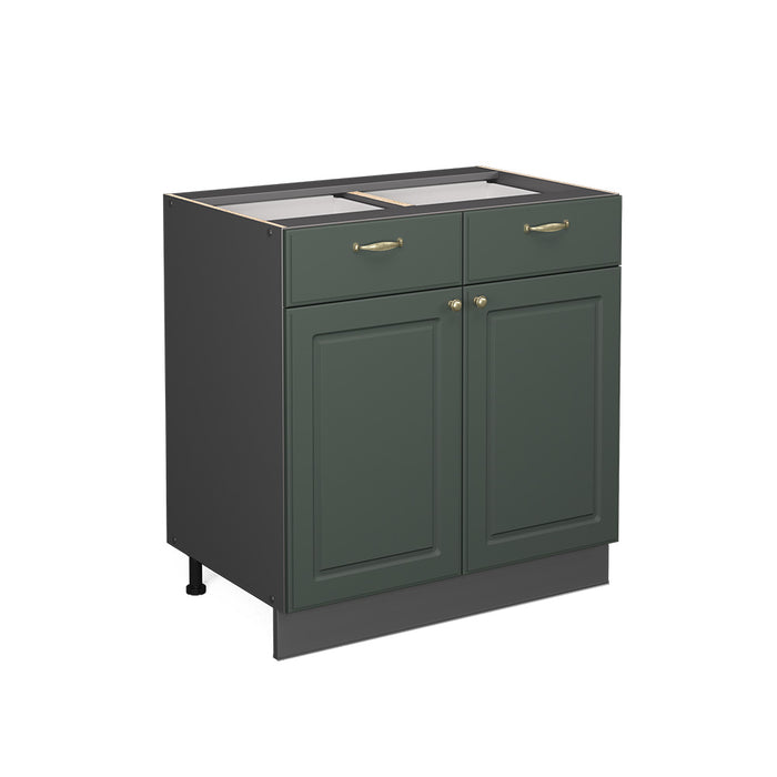 Vicco Mobiletto base per cucina Verde-oro Country House 80 cm senza piano di lavoro
