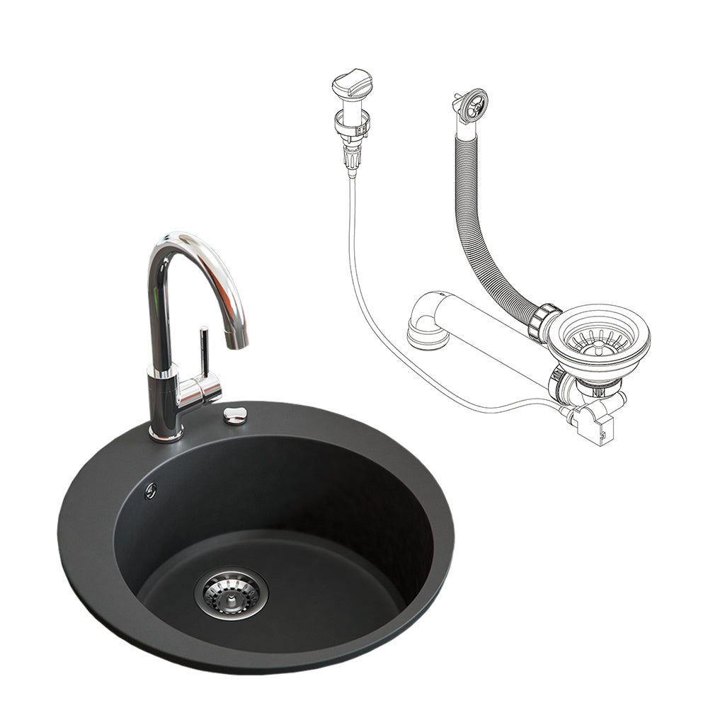 Bergström Lavello Nero 50.5 x 50.5 cm Rotondo