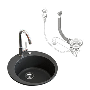 Bergström Lavello Nero 50.5 x 50.5 cm Rotondo