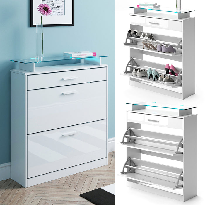 Vicco Scarpiera da ingresso Bianco 89 x 104 cm