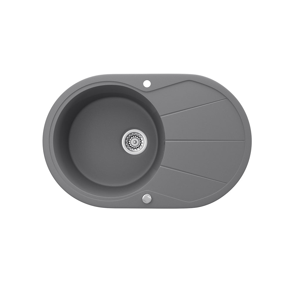 Bergström Lavello Grigio 78 x 50 cm Rotondo con posto per asciugare