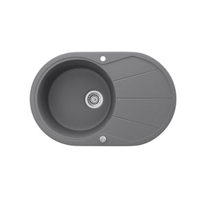 Bergström Lavello Grigio 78 x 50 cm Rotondo con posto per asciugare