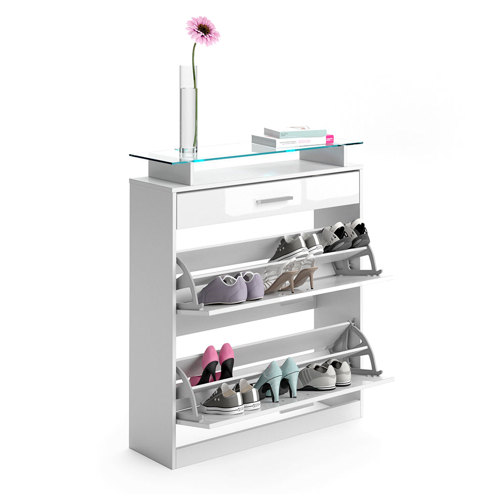 Vicco Scarpiera da ingresso Bianco 89 x 104 cm