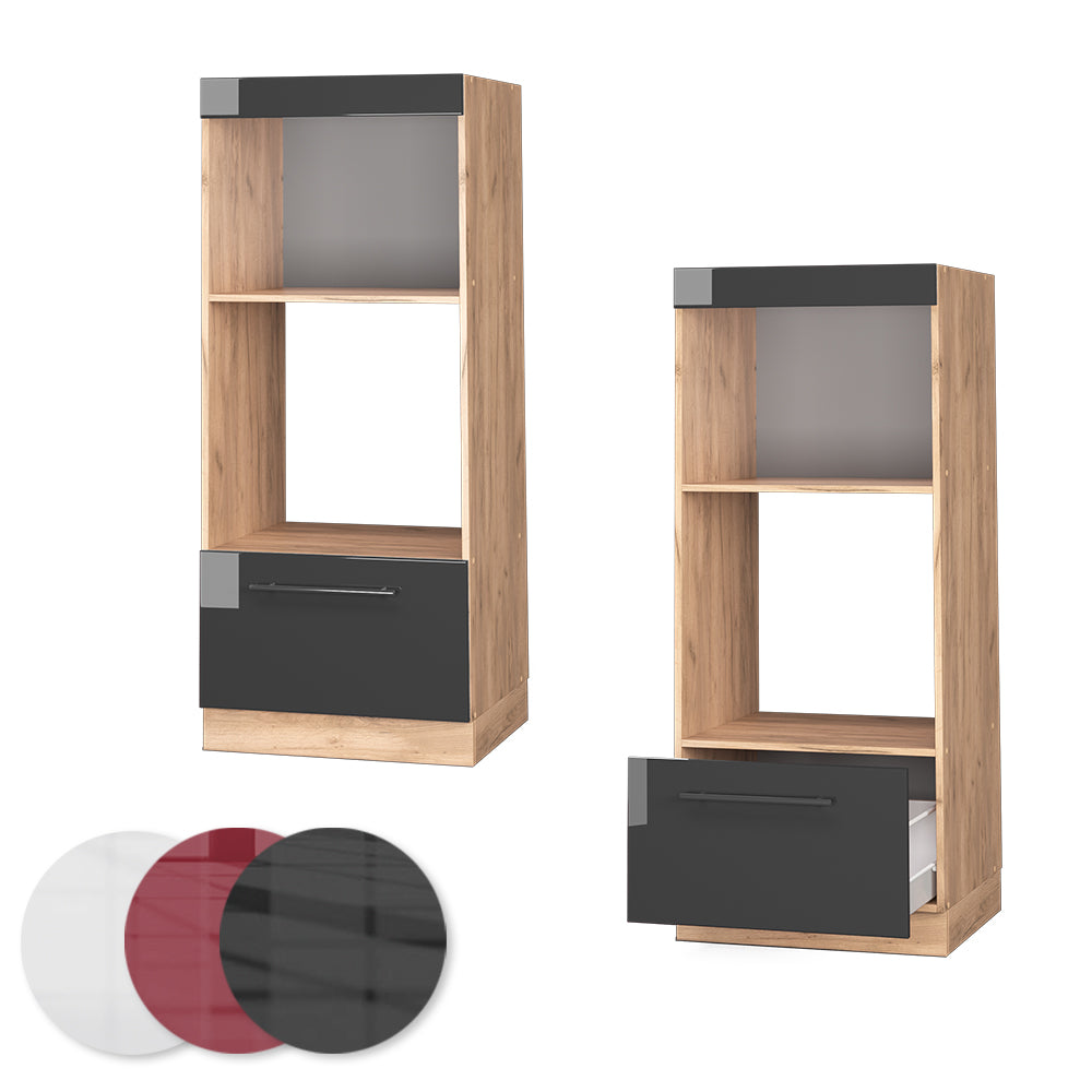 Vicco Set mobili bagno Antracite lucido 60 cm aperto