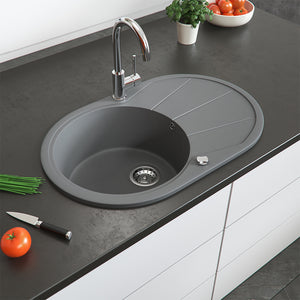 Bergström Lavello Grigio 78 x 50 cm Rotondo con posto per asciugare