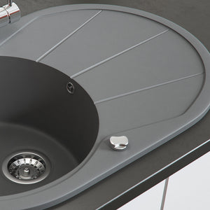 Bergström Lavello Grigio 78 x 50 cm Rotondo con posto per asciugare