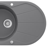 Bergström Lavello Grigio 78 x 50 cm Rotondo con posto per asciugare