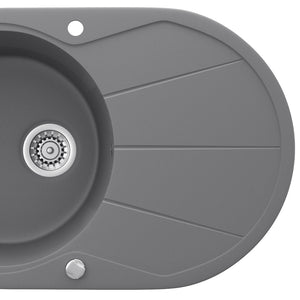 Bergström Lavello Grigio 78 x 50 cm Rotondo con posto per asciugare