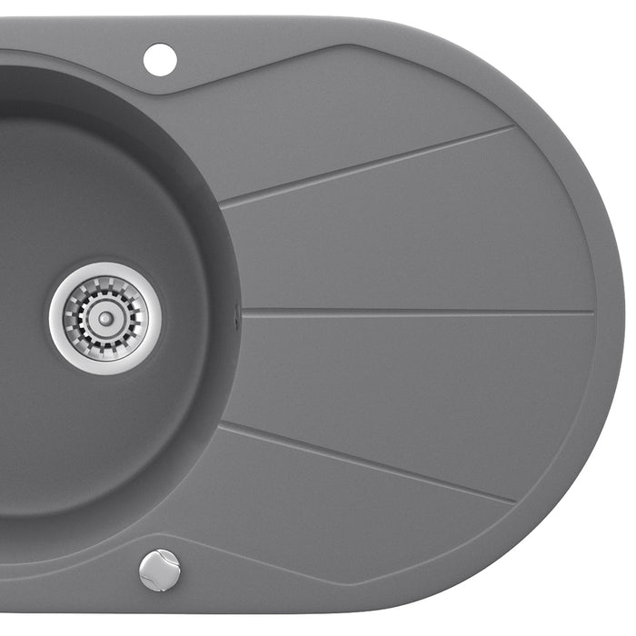 Bergström Lavello Grigio 78 x 50 cm Rotondo con posto per asciugare