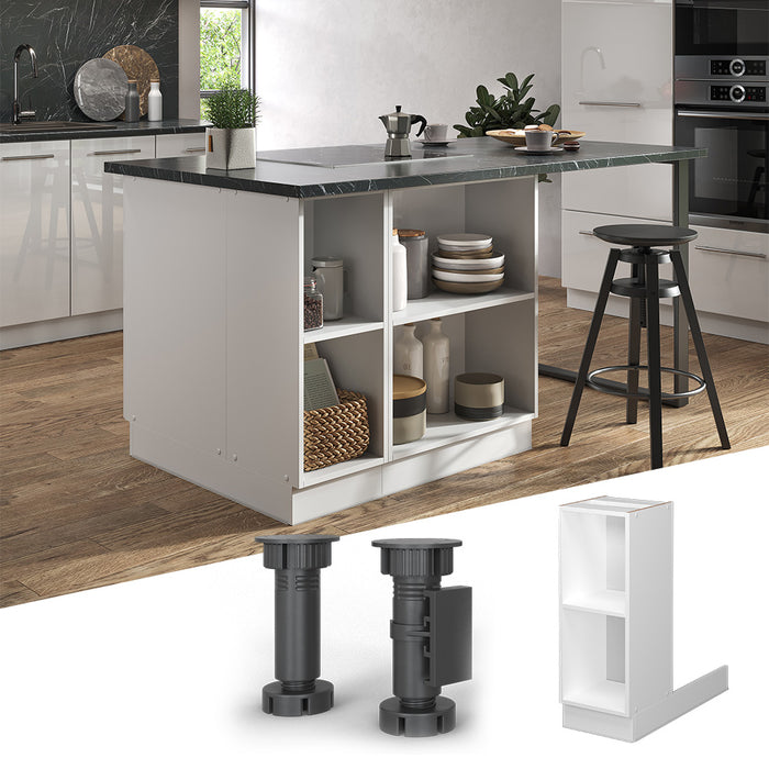 Vicco Isola cucina Bianco 30 cm senza piano di lavoro