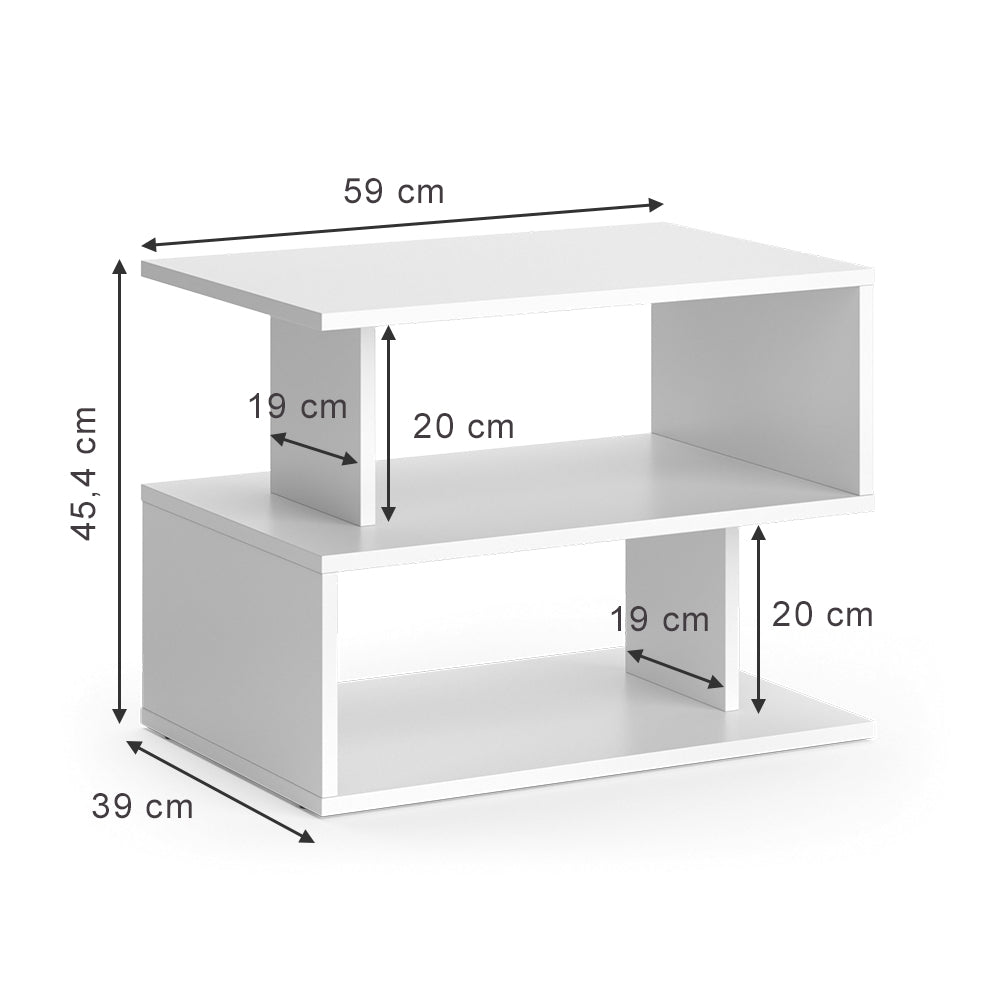 Vicco Tavolino da salotto Bianco 59 x 39 cm