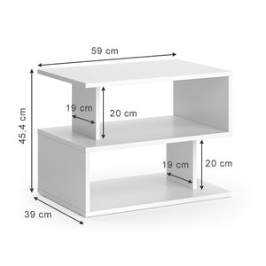 Vicco Tavolino da salotto Bianco 59 x 39 cm
