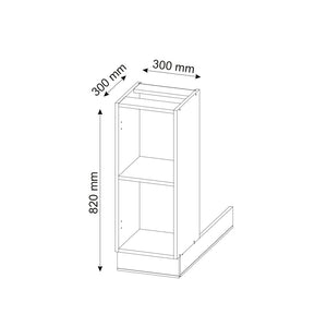 Vicco Isola cucina Antracite 30 cm senza piano di lavoro