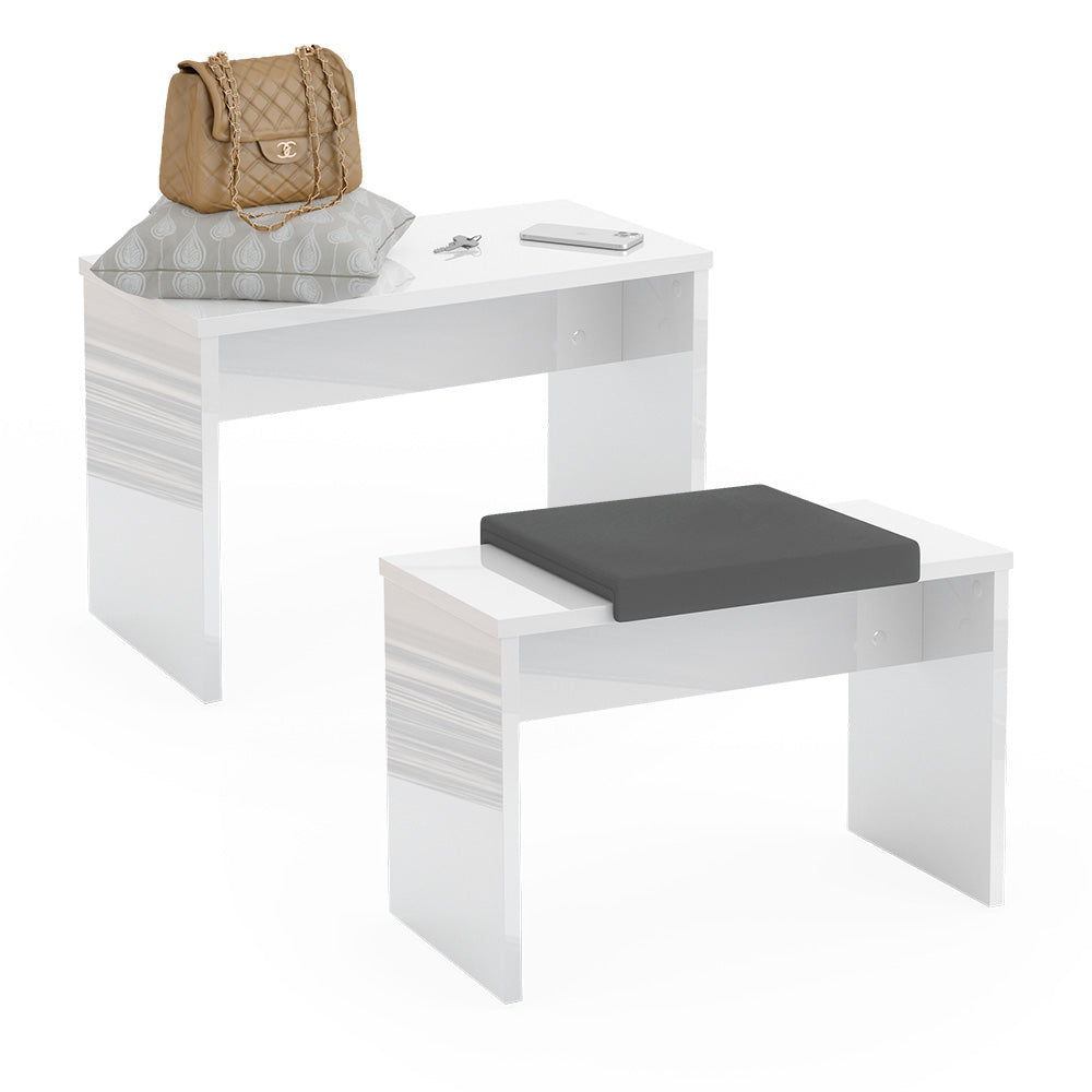 Vicco Panca Bianco 35 cm per tavolo da toeletta