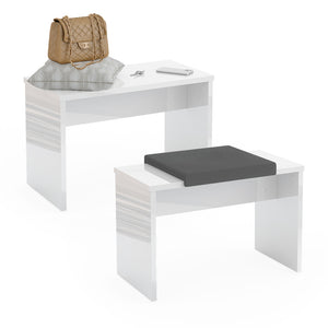 Vicco Panca Bianco 35 cm per tavolo da toeletta