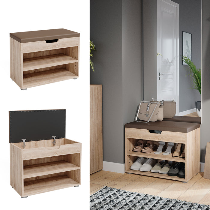 Vicco Panca scarpiera da ingresso Sonoma 60 x 45 cm