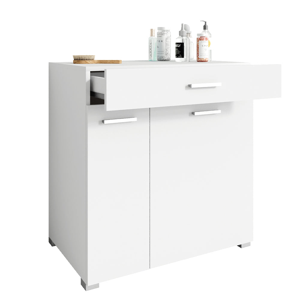 Vicco Armadietto da bagno con portabiancheria Bianco 75 x 78.5 cm