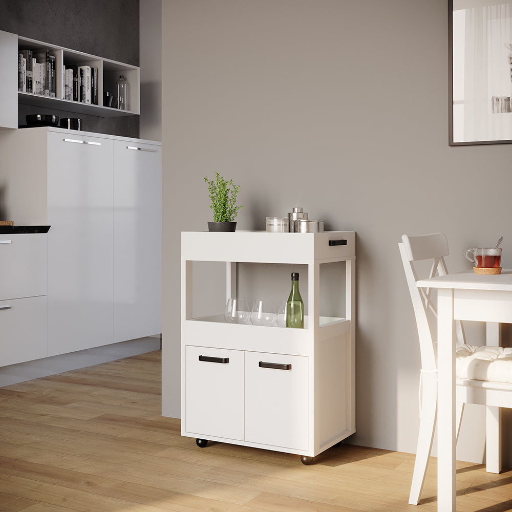 Vicco Contenitore con ruote Bianco 60 x 88.7 cm