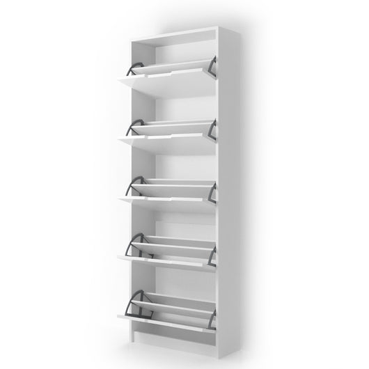 Vicco Scarpiera da ingresso Bianco 22 x 169 cm 5 scomparti